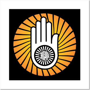 Jain Ahimsa Hand - Symbol of Jainism Posters and Art